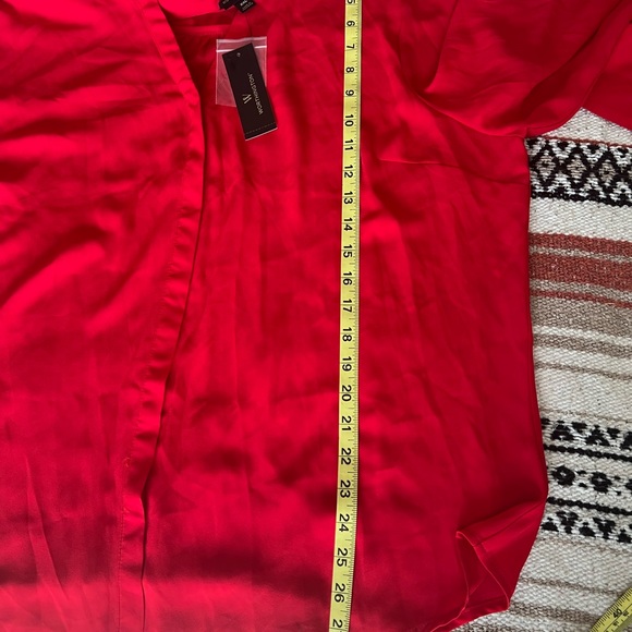 NWT Worthington dressy blouse…long sleeve…red…size XXL. - Picture 7 of 8